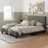 Berlin King Size Bed Frame - Grey, Polyester