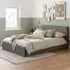 Berlin King Size Ottoman Bed with Storage - Grey, Polyester