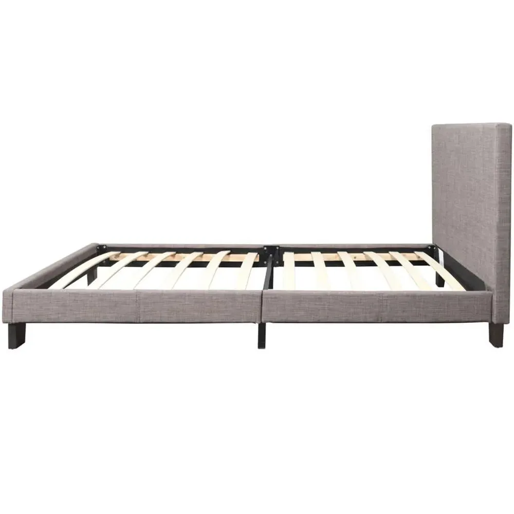 Berlin Single Bed Frame - Grey, Polyester