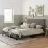 Berlin Single Bed Frame - Grey, Polyester