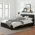 Berlin Single Ottoman Bed with Storage - Black, Faux Leather
