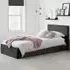 Berlin Single Ottoman Bed with Storage - Black, Velvet