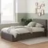 Berlin Single Ottoman Bed with Storage - Grey, Polyester