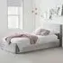 Berlin Single Ottoman Bed with Storage - Grey, Velvet
