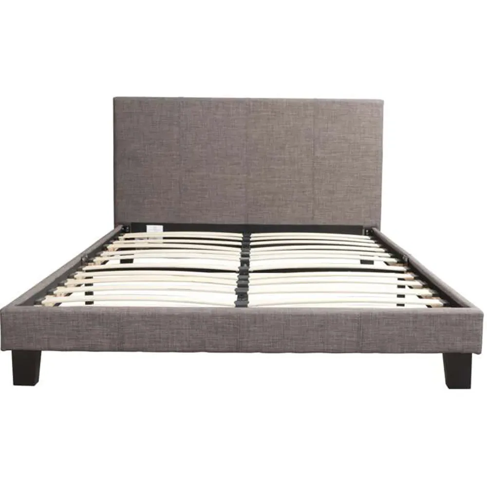 Berlin Small Double Bed Frame - Grey, Polyester
