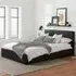 Berlin Small Double Ottoman Bed with Storage - Black, Faux Leather