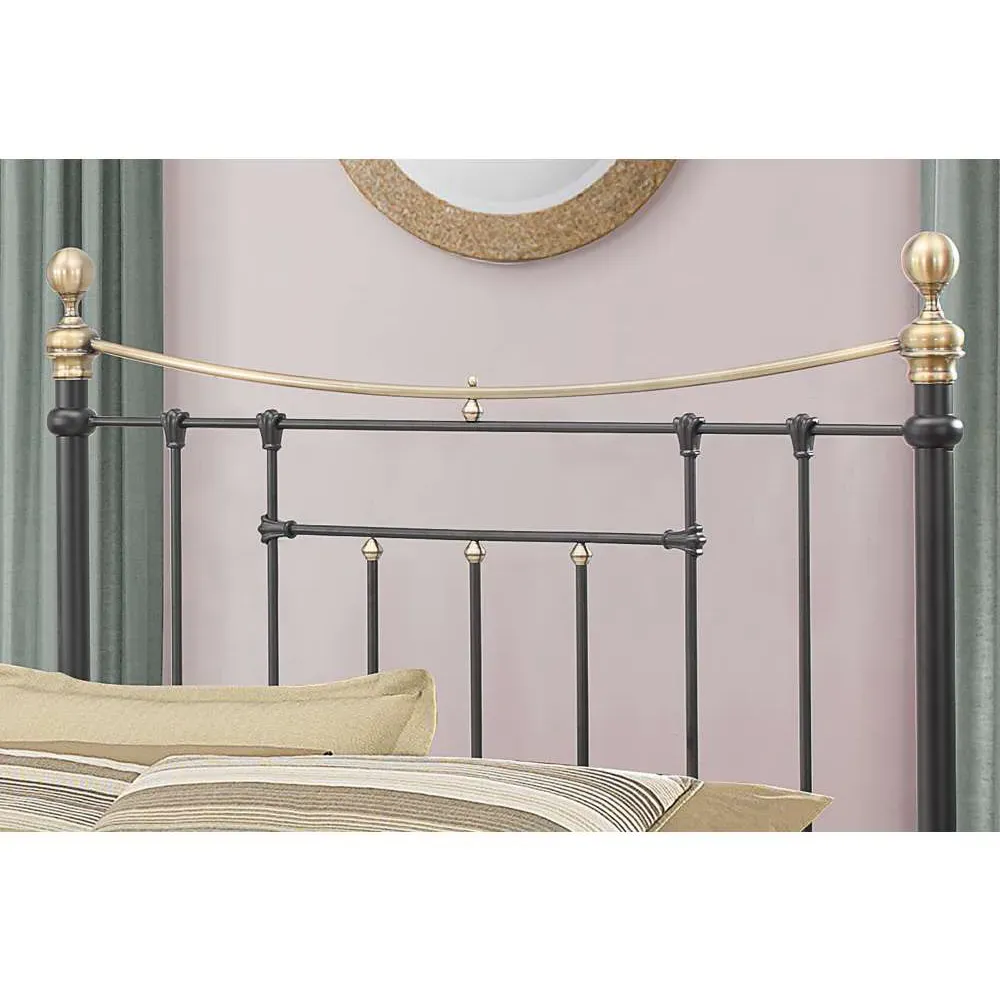 Bronte King Size Metal Bed Frame - Black, Steel