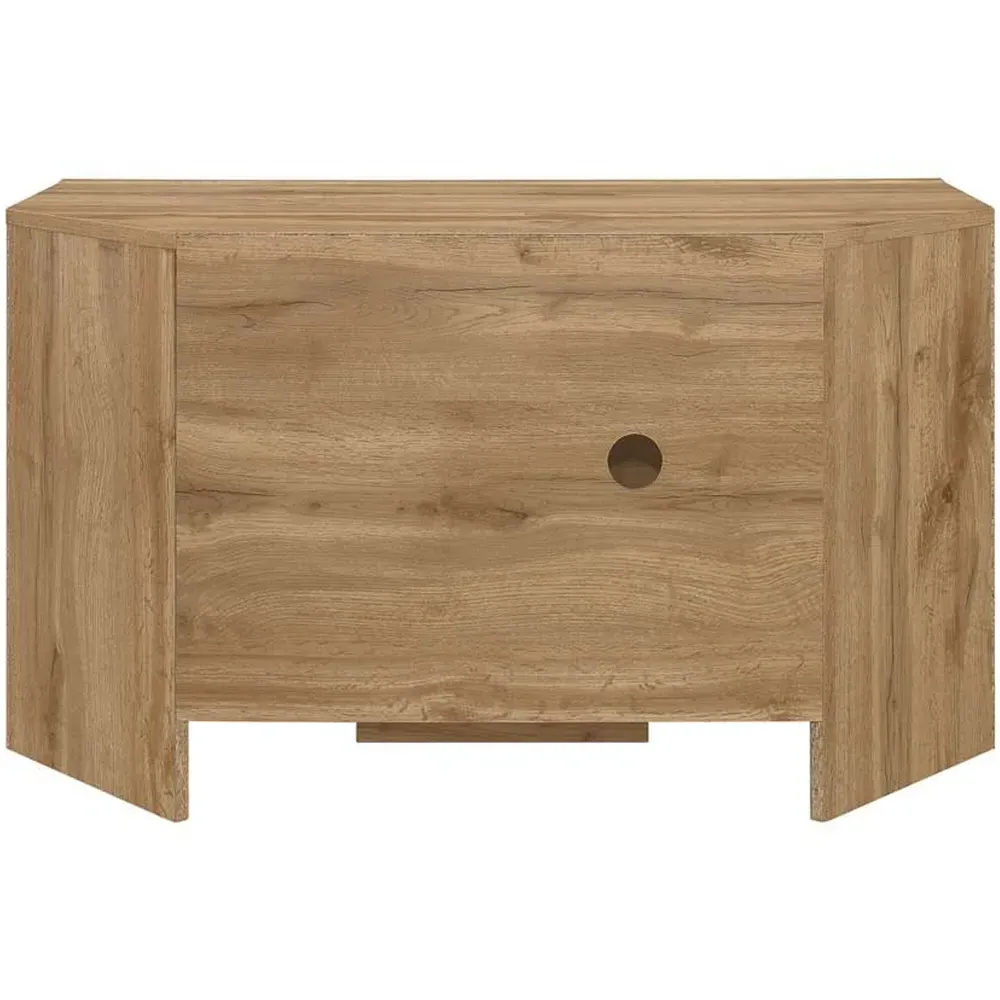 Compton Corner TV Unit with Drawer - Brown, Oak