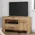 Compton Corner TV Unit with Drawer - Brown, Oak