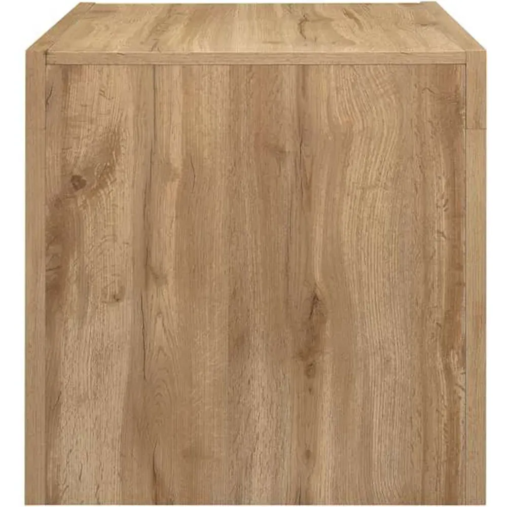 Compton Oak Lamp Table with Storage - Brown