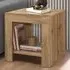 Compton Oak Lamp Table with Storage - Brown