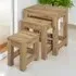 Compton Oak Nest of Tables Set of 3 - Brown