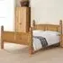 Corona Double Bed Frame - Brown, Pine
