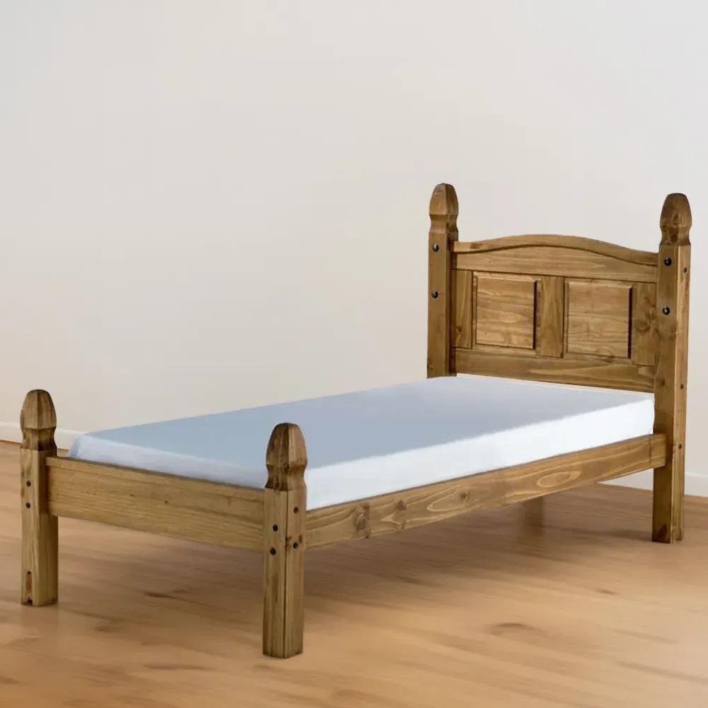 Corona Single Bed Frame - Brown, Pine image