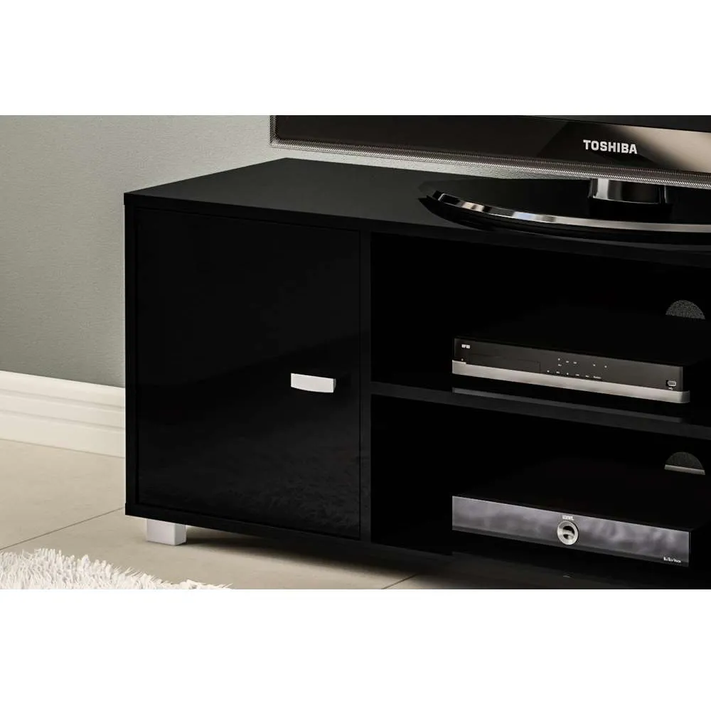 Covent Single Door TV Unit with Storage - Black
