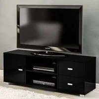 Covent Single Door TV Unit with Storage - Black
