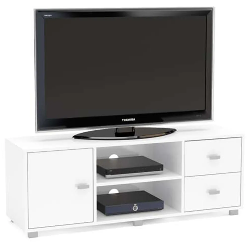 Covent Single Door TV Unit with Storage - White