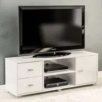 Covent Single Door TV Unit with Storage - White