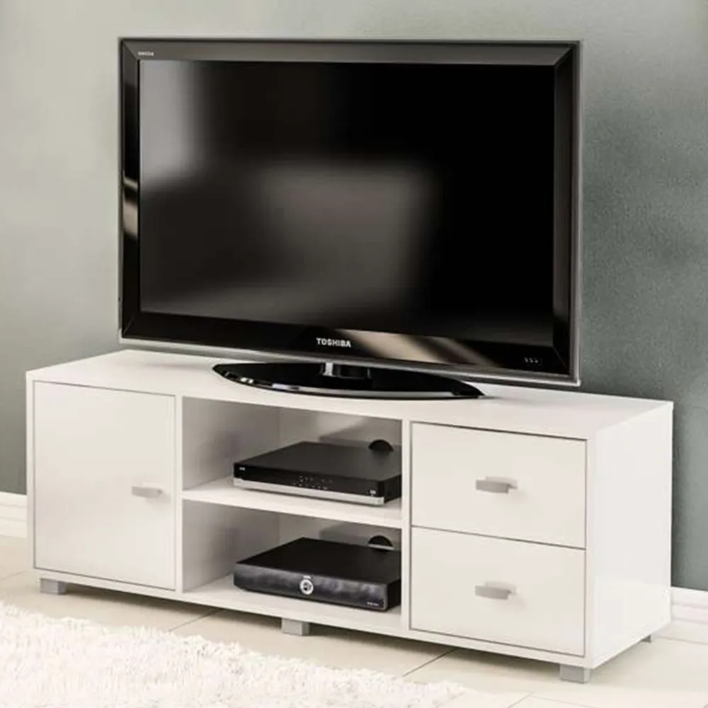 Covent Single Door TV Unit with Storage - White image