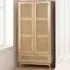 Croxley 2 Door Wardrobe with Drawer - Brown, Oak Rattan