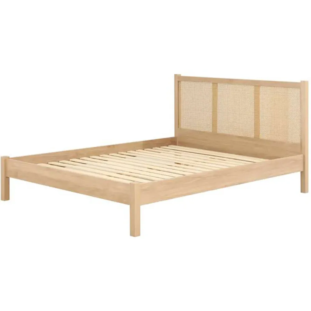 Croxley Double Bed Frame - Brown, Rattan