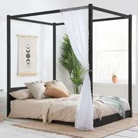 Darwin Double Four Poster Bed - Black