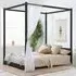Darwin Double Four Poster Bed - Black