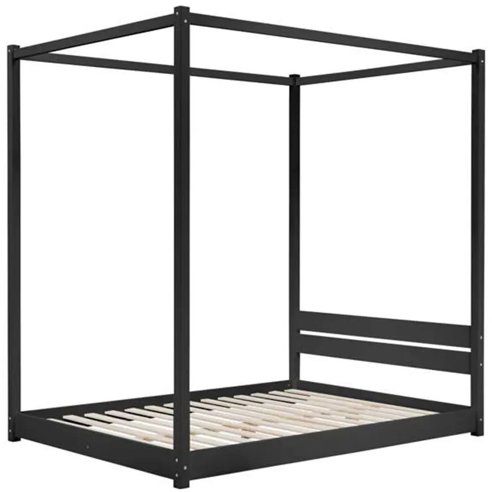 Darwin King Size Four Poster Bed - Black