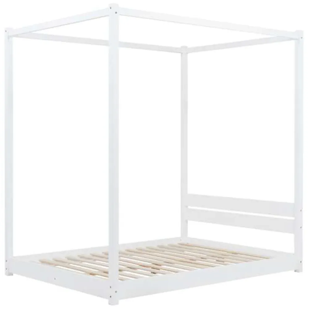 Darwin King Size Four Poster Bed - White
