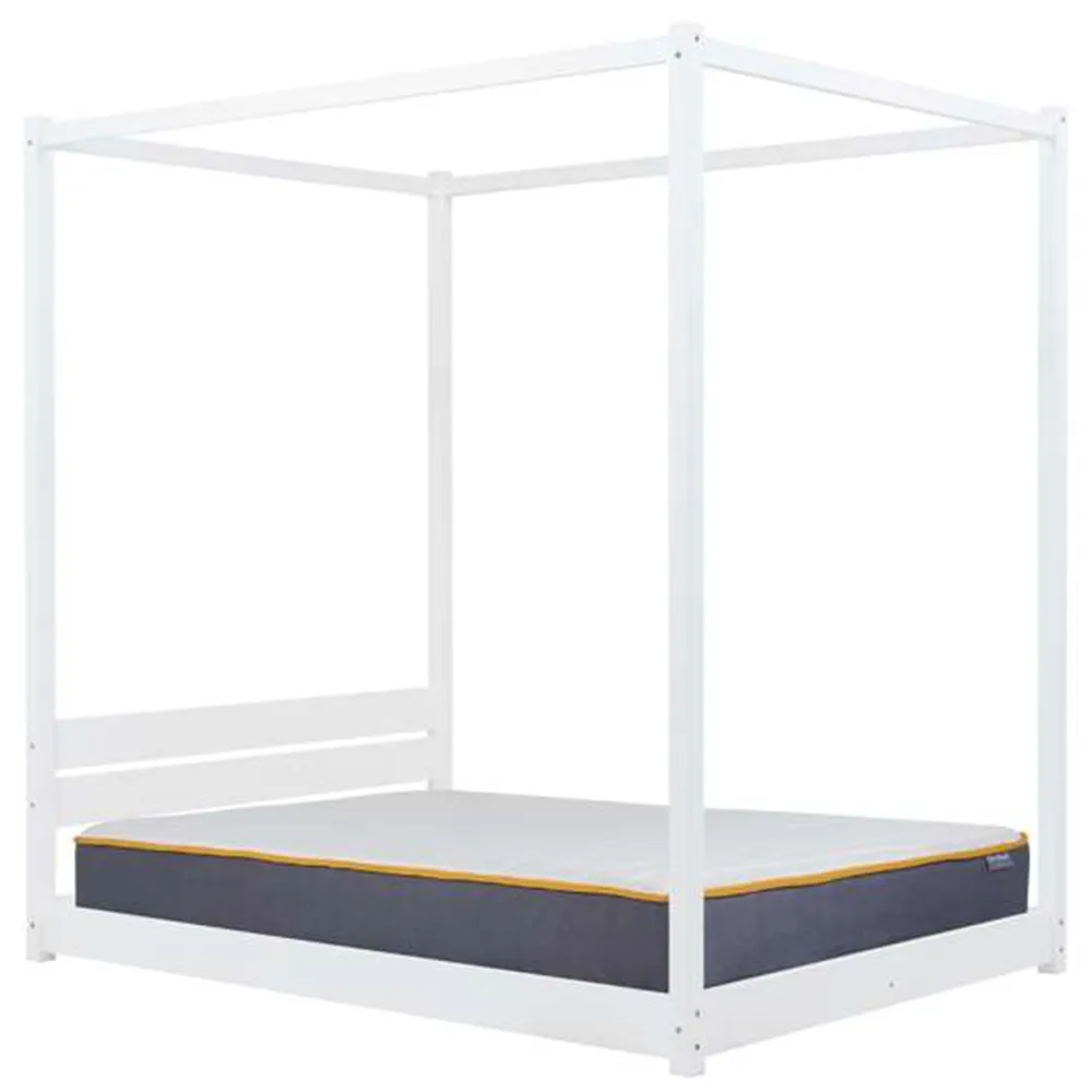 Darwin King Size Four Poster Bed - White