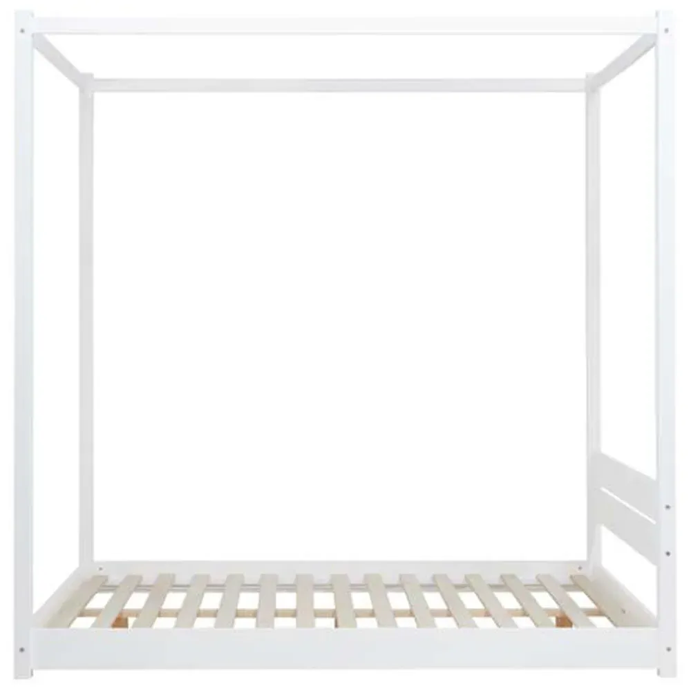 Darwin King Size Four Poster Bed - White