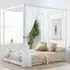 Darwin King Size Four Poster Bed - White