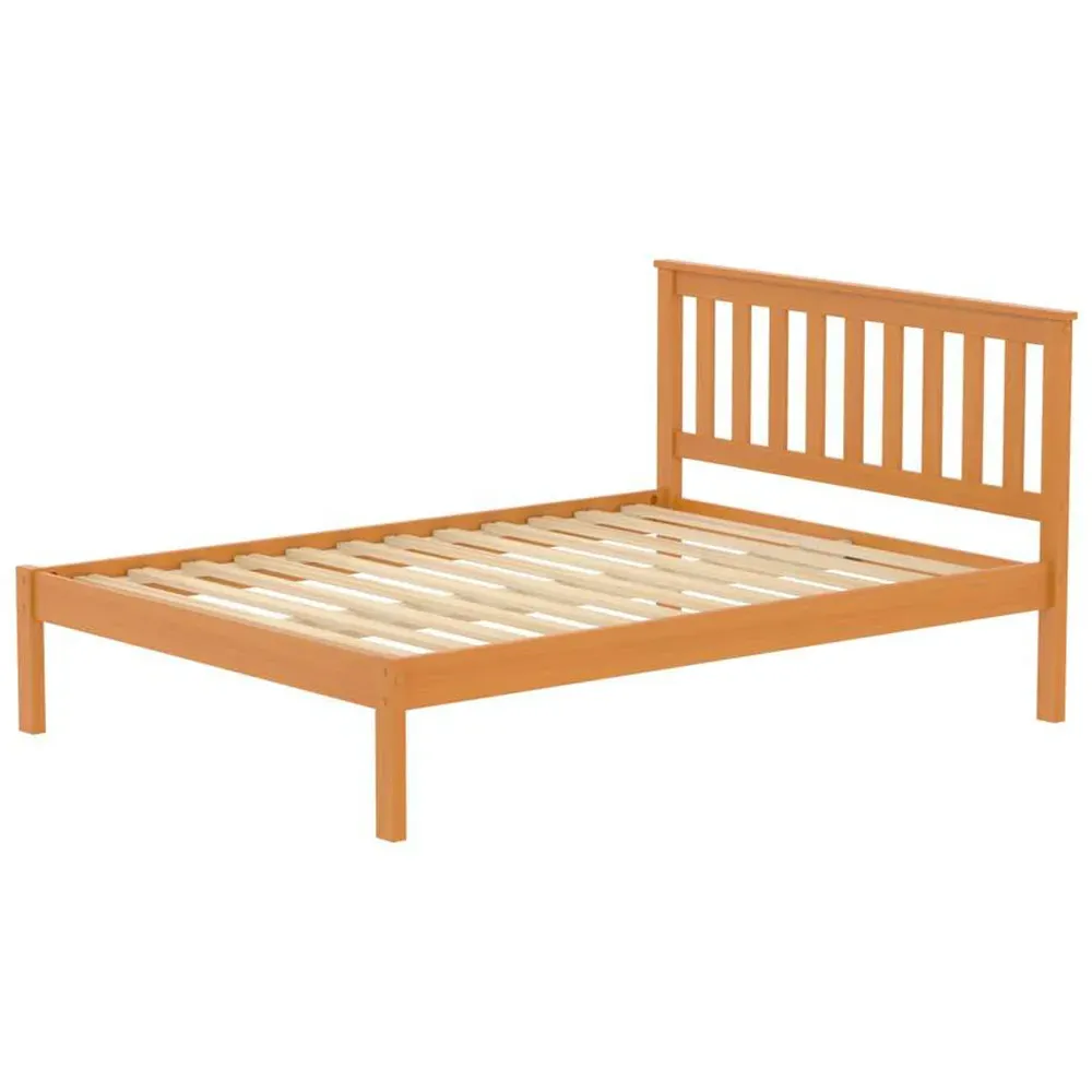 Denver King Size Bed Frame - Brown, Pine