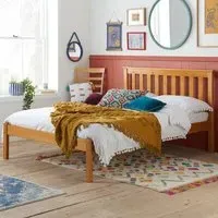 Denver King Size Bed Frame - Brown, Pine