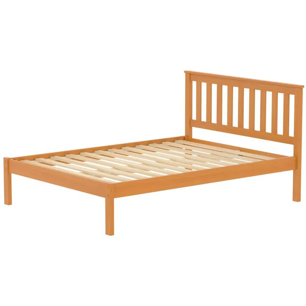 Denver Small Double Bed Frame - Brown, Pine