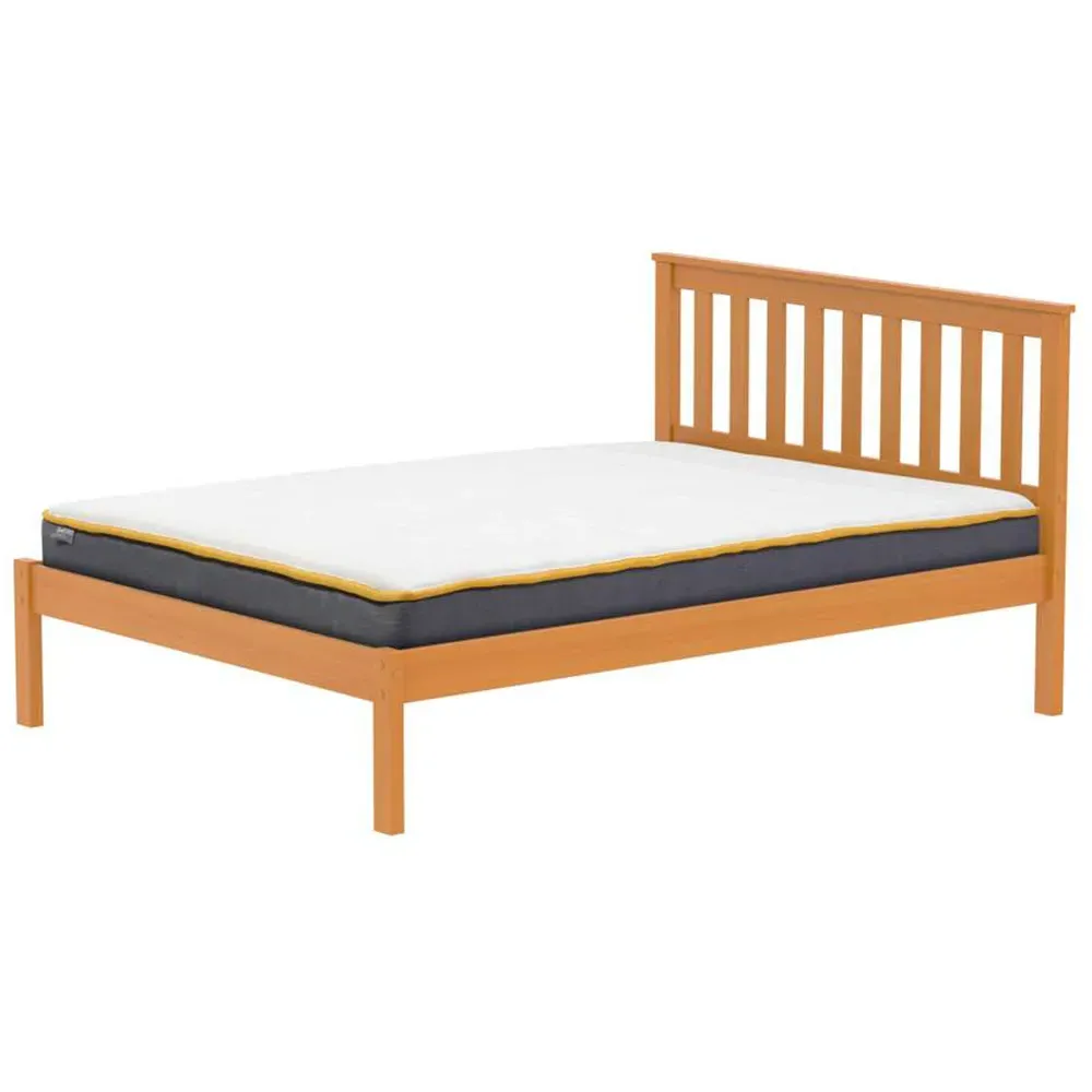 Denver Small Double Bed Frame - Brown, Pine