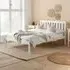 Denver Small Double Bed Frame - White, Pine