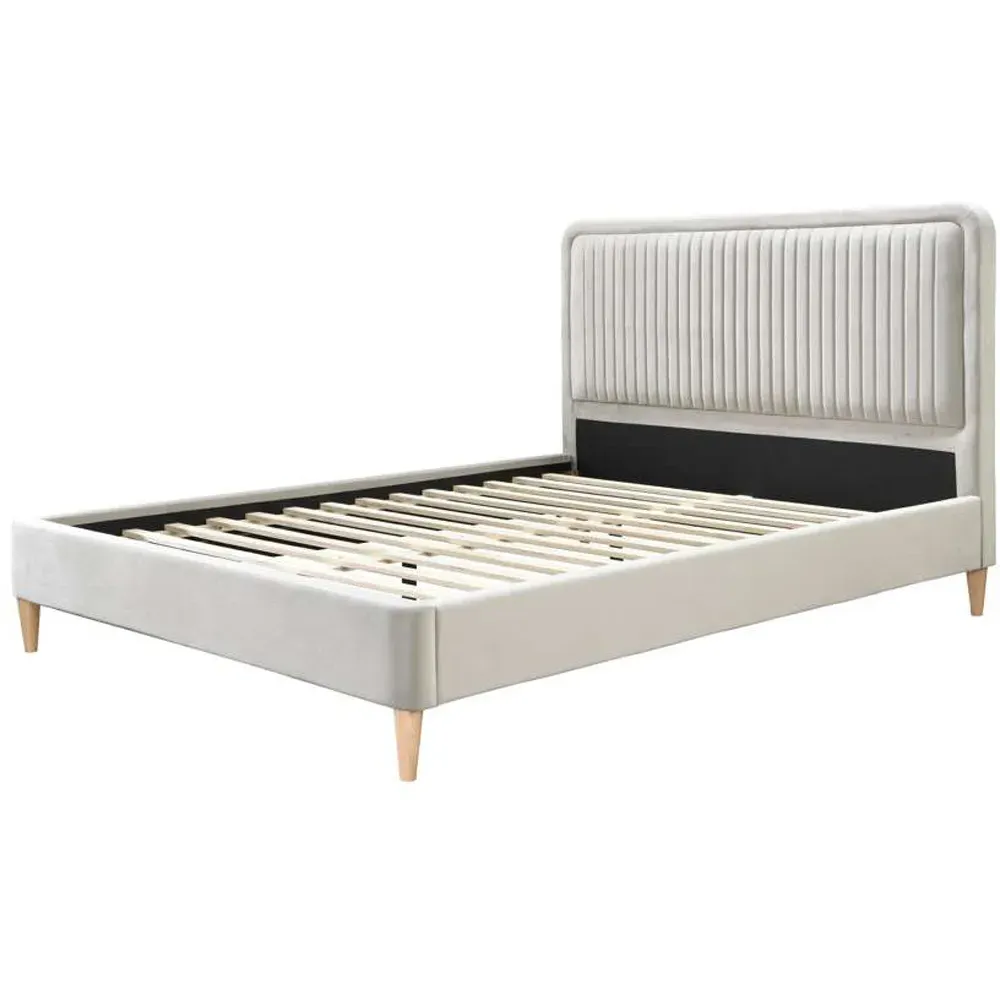 Double Bed Frame - Grey, Fabric