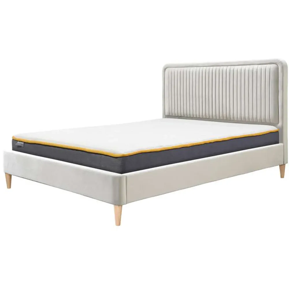 Double Bed Frame - Grey, Fabric