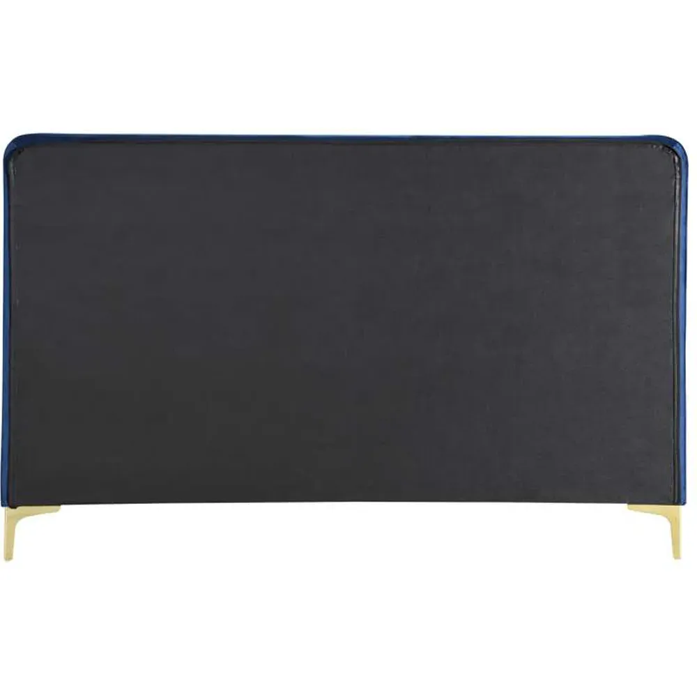 Double Bed Frame - Midnight Blue, Velvet