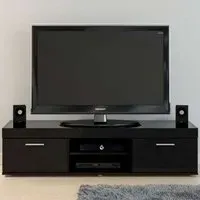 Edgeware 2 Door TV Unit with Storage - Black