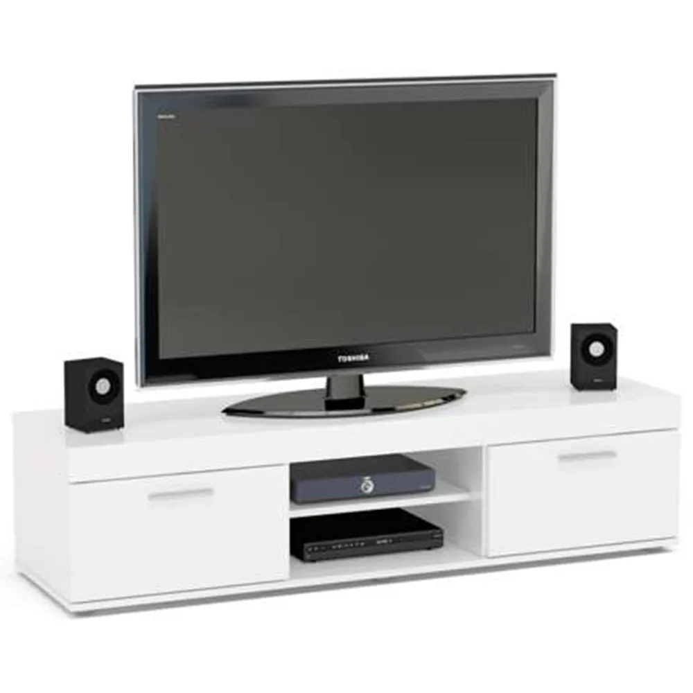 Edgeware 2 Door TV Unit with Storage - White