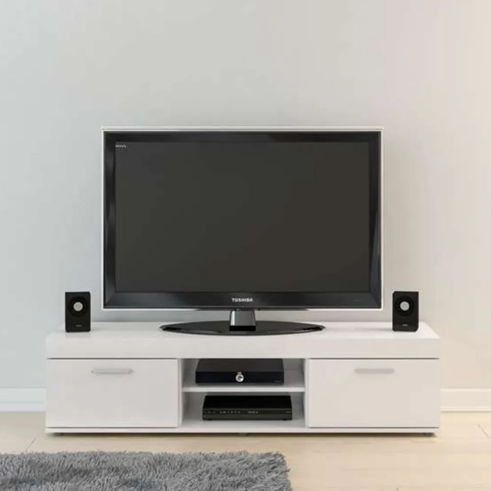 Edgeware 2 Door TV Unit with Storage - White