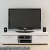 Edgeware 2 Door TV Unit with Storage - White