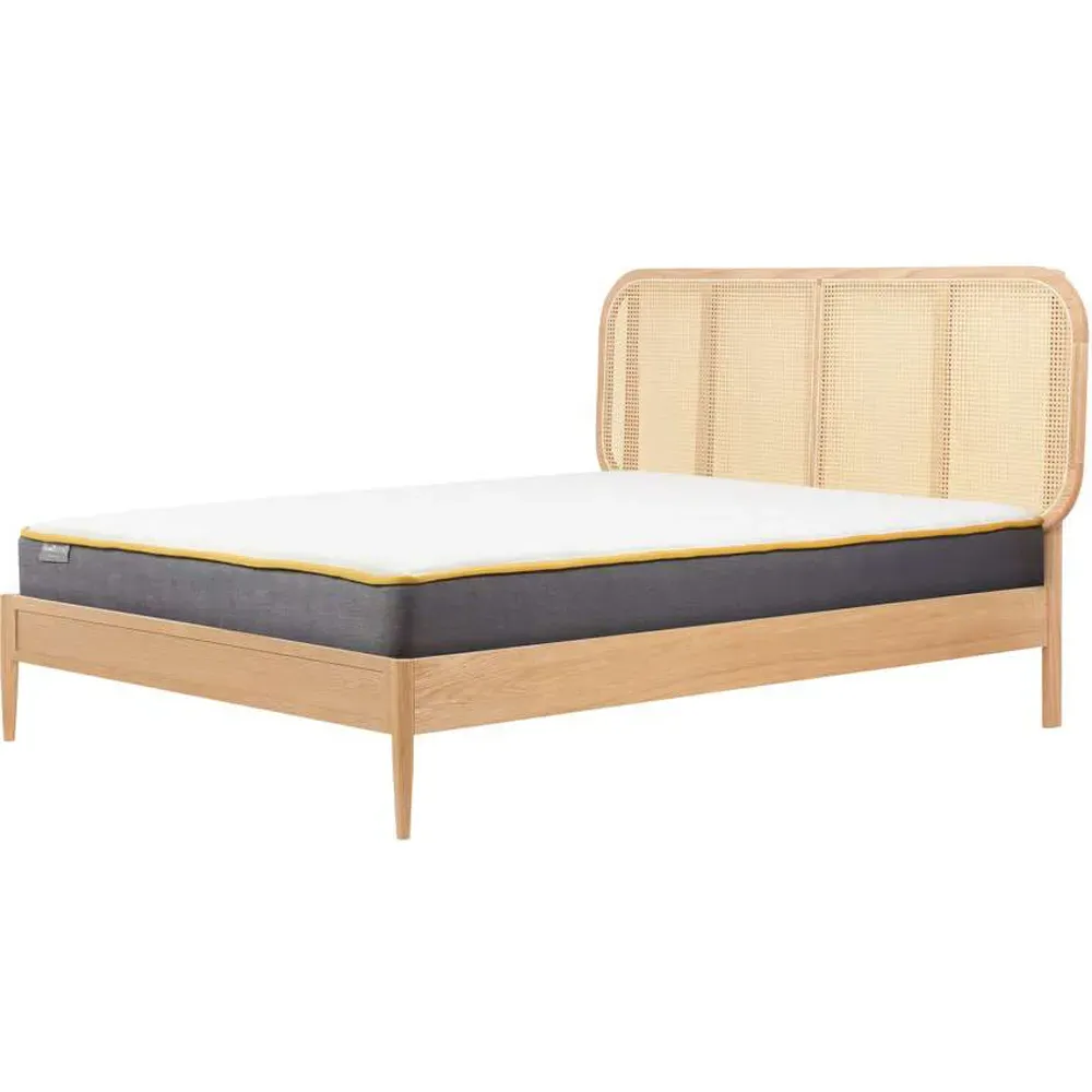 Elina Double Rattan Bed - Brown