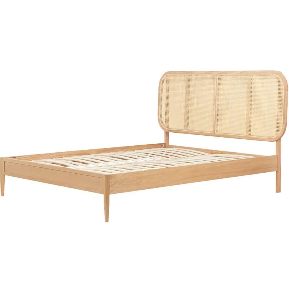 Elina King Size Rattan Bed - Brown