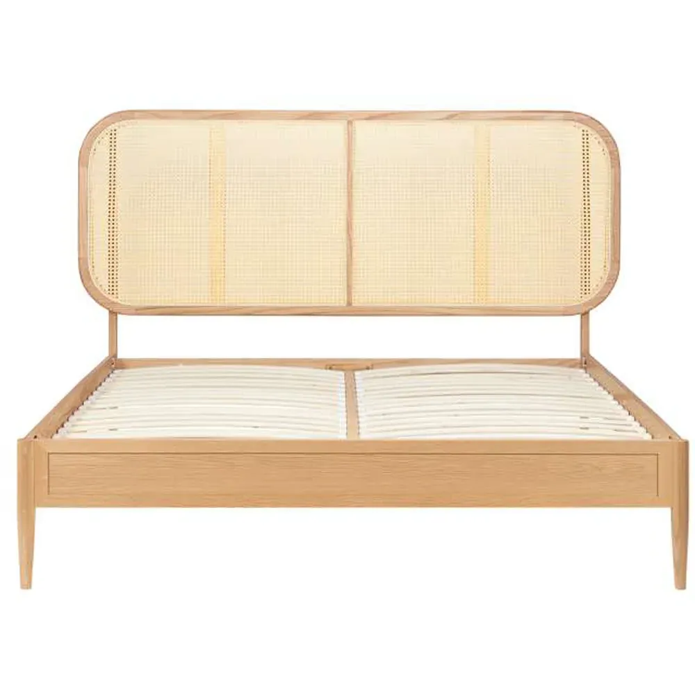 Elina King Size Rattan Bed - Brown