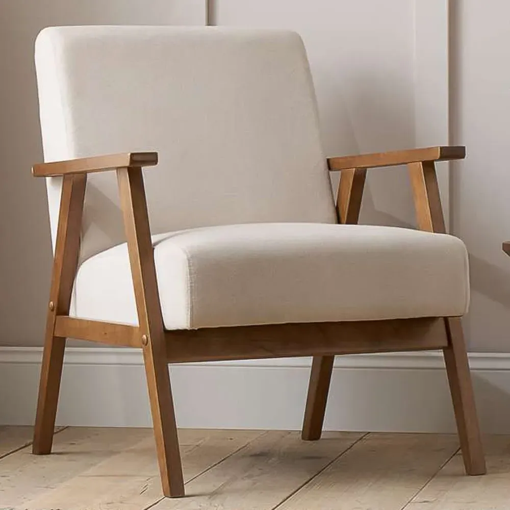 Ellwood Fabric Armchair - Cream image