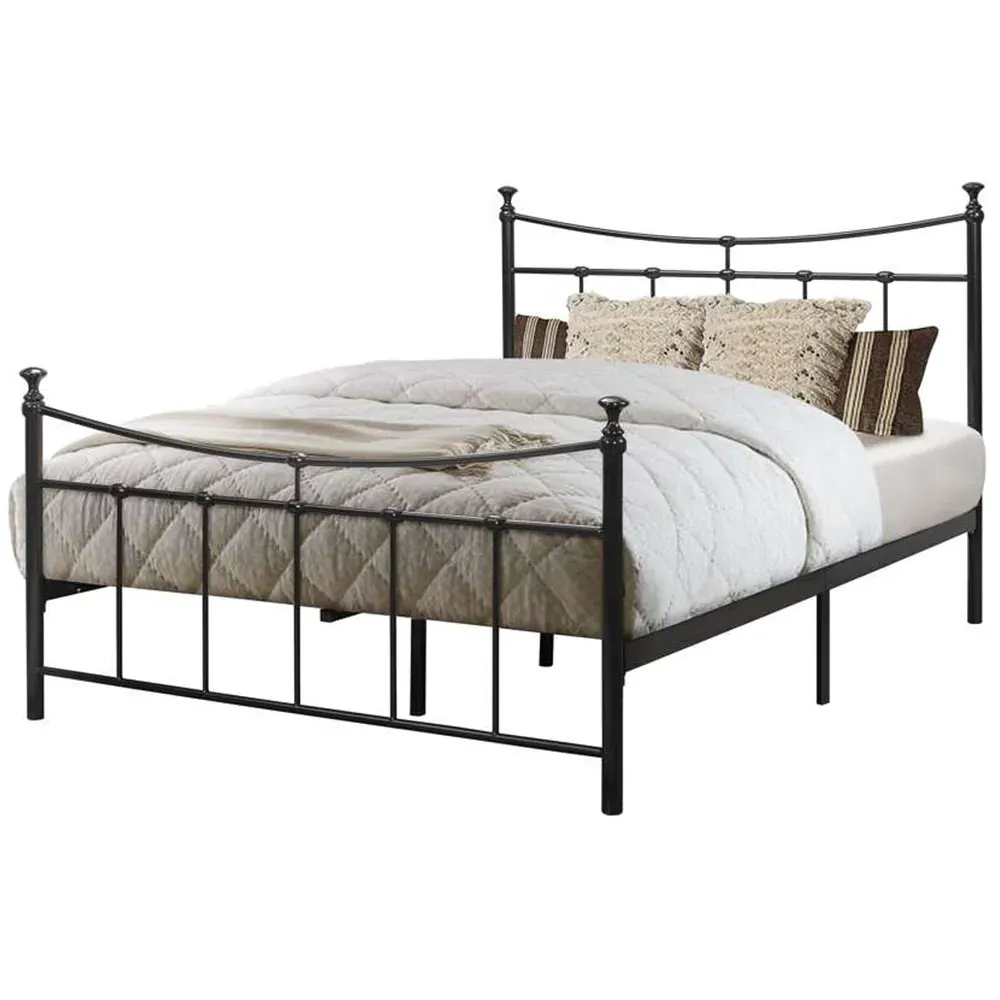 Emily Double Bed Frame - Black, Steel