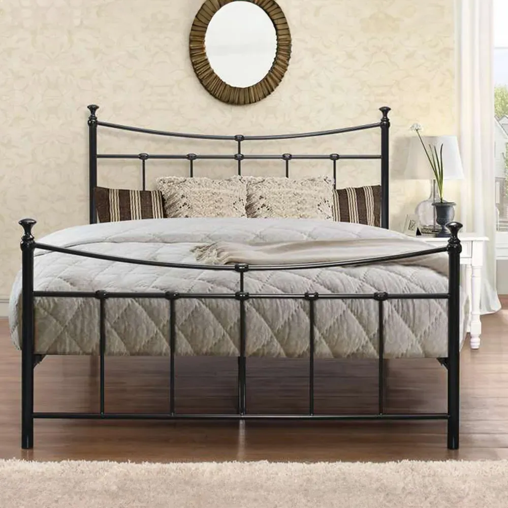 Emily Double Bed Frame - Black, Steel